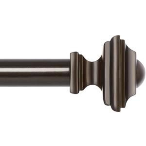 Bronze Curtain Rods 48 to 84 Inches(4-7 Feet),Decorative 3/4 Inch Diameter Drapery Rod Set with Square Finials,Size:36''-88'',Antique Bronze