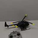 Remote Control Helicopter, C189 MD500 RC Helicopter Model, 1/28 Scale 4CH Single-Rotor Helicopters with 6-Axis Gyro and Brushless Motor, 2.4GHz RC Aircraft for Adults, 2 Batteries (Black)