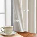 ANRODUO Ivory White Velvet Curtains 108 Inches Long Blackout Thermal Insulated Soundproof Curtain Privacy Room Darkening Curtains Grommet Window Drapes for Bedroom Living Room 42 x 108 Inch Set of 2