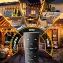 30FT Patio String Lights Outdoor, 10+1 LED Shatterproof Bulbs with Remote & Timer,2700K Dimmable Waterproof Hanging Decor for Backyard, Garden, Porch, Balcony, Wedding Party Lighting