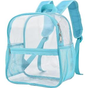 USPECLARE Clear Backpack for Stadium Approved 12612, Water proof Clear Bag for Stadium Events and Concert Work Sport Event (Blue Pvc)