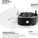 Elite Gourmet EGC115B Easy Egg Cooker Electric 7-Egg Capacity, Soft, Medium, Hard-Boiled Egg Cooker with Auto Shut-Off, Measuring Cup Included, BPA Free, Classic Black