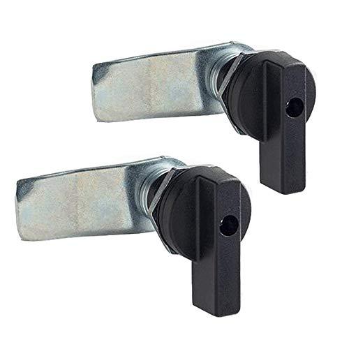 WJSKDQ 2PCS Thumb Operated Offset Thumb Cam Lock Black Cam Lock