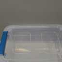 Tribello Clear Plastic Storage Bins with Lids Stackable Storage Bins (15 Quart)