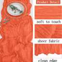 4 Pack Orange Cheesecloth Table Runner 20 x 120 inch Gauze Table Runners 10 FT Long,Semi Sheer Cheese Cloth Fabric Table Runner Bulk for Wedding,Party,Baby Shower,Bridal Shower Decoration