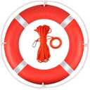 Life Ring, 23"/28" Boat Safety Throw Rings, Life Preserver Ring with Bracket and 98.5 FT Floating Rescue Rope, Outdoor Professional Throwable Flotation Device
