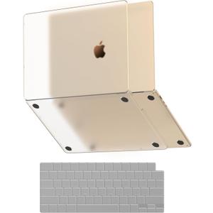 Soonjet for MacBook Air 13 inch Case with Keyboard Cover, Matte Finish Cover, Fits 2022-2025 M4/M3/M2 Models A3240 A3113 A2681, Color-Matched Transparent Design for MacBook Air 13.6 inch (Starlight Clear)