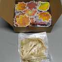 96 Pcs Thanksgiving Sticky Notes and Pens Set, 48 Thanksgiving Notepads 48 Fall Ballpoint Pens - Maple Leaf Note Pads Fall Autumn Party Favor for Coworker Gift School Classroom Office Supplies