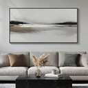 Large Framed Abstract Wall Art for Living Room, Horizontal Black and White Landscape Canvas Prints Paintings Artwork for Walls, Neutral Modern Minimalist Pictures Wall Decor for Bedroom Office 30x60