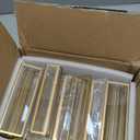 EHWINE 12 Pack Acrylic Sign Holder 5 x 7, Double Sided Gold Picture Frame Stand up Table Top Sign Holders, Clear Display Stand Menu Flyer Holder for Wedding Party (Provide Non-slip Mats)