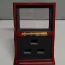 Sports Championship Rings Wooden Display case Shadow Box Without Rings (3 Slots)
