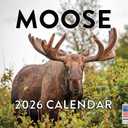 Moose Calendar 2026 Monthly Wall Hunting Gifts for Hunters Men Calender 12 Month | American Made In The USA