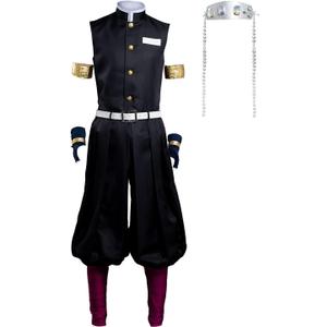 Gonriya Mens Costume Anime Cosplay Outfit Uniform for Adult (Medium, Black)