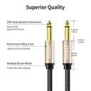 2-Pack 1/4 Inch TS Instrument Cable 25 Feet /8M Electric Guitar Cables Quarter Inch Mono Jack Cord for Electric Guitar, Mandolin, Bass AMP, Keyboard, Mixer, Equalizer