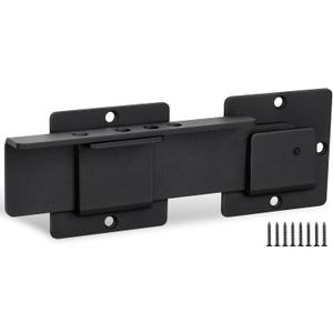 9" Flip Gate Latch Lock with 4 Padlock Holes, 4mm Extra Heavy Duty Carbon Steel Adjustable Door Latch for Sliding/Swing Gates, Outdoor Wooden Fence, Barn, Shed, Garage, Yard, Double Gate