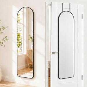 SCWF-GZ 47x14 Full Length Mirror Over the Door Hang or Wall Mounted Black