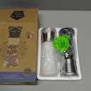 HOME EC Stainless Steel Salt and Pepper Grinder Set of 2 - Adjustable Ceramic Sea Salt Grinder & Pepper Grinder - Glass Salt and Pepper Shakers - Pepper Mill & Salt Mill W/Funnel - Black and White