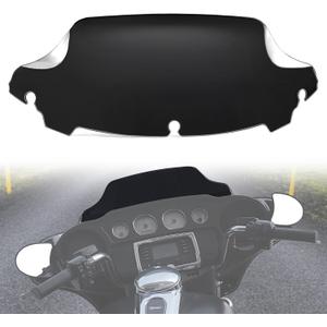 Windshield for Street Glide, 7" Wave Windshield Wind Splitter Windscreen Air Deflector for Harley Touring Street Glide Electra Glide 2014-2024 Accessories, Dark Tinted