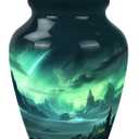 Aurora Borealis Urns for Human Ashes Adult Female - Small Cremation Urn for Dad - Mom Memorial Urns for Adult Man - Mini Keepsake Urn for Ashes for Women & Men 3 Inch