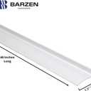 Barzen Exterior Door Rain Drip Guard - Over Door Drip Cap Rain Deflector for Windows and Doors - 2.5 Inches Wide, 40 Inches Long, Universal Fit - Aluminum White Finish