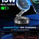 for MagSafe Car Mount Charger, 15W Fast Charging Magnetic Wireless Car Charger, Vacuum Magnetic Phone Holder [120LBS Ultra Suction Cup & 3000gf Magnet ] 780 Dashboard Car Bracket for iPhone & Android