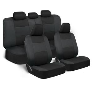 PolyPro Car Seat Covers Full Set in Reverse Charcoal, Front and Rear Split Bench Seat Covers for Cars, Easy to Install Car Seats Cover Set and Accessories for Auto Trucks SUV - Reverse Charcoal