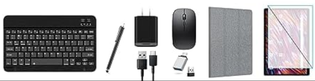 Meize Keyboard, Bluetooth,Mouse, Case For Latest 2025 Android 13 Tablet 10.1 Inch