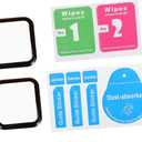 Watches 2pcs Waterproof Case Tempered Glass Film The Se Screen Film Major Fashion Design, 42 mm, Black, Pack of 2
