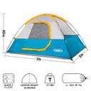 Camping Tent 2 Person, Waterproof Windproof Tent with Rainfly Easy Set up-Portable Dome Tents for Camping (Ocean Blue)