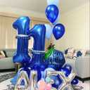Navy Blue Number 11 Balloon 40 inch, 11 Number Balloons, 11th Navy Blue Birthday Decorations, 11 Year Old Girls Boys Blue Party Supplies
