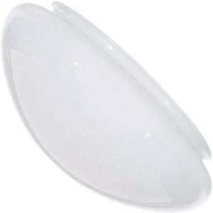 Satco 8 Inch Mushroom Glass Shade White Finish 9.5 Inch Diameter 7-7/8 Inch Fitter 4 Inch Height Replacement Globe Fixture Accessory 50-330