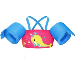 HeySplash Toddler Swim Vest, Toddler Floaties Fit 22-44 Lbs,Kids Swim Jacket with Adjustable Strap, Arm Floaties Water Wing Arm Band for Children Learn to Swim, Puddle Sea Beach Jumper Boy Girl (H-10-20kg Whale)