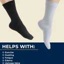 Pembrook Premium Diabetic Compression Crew Socks for Women - Running Socks, Short Compression Socks for Women - 2 Pairs (Large)