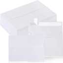 HappyHapi 100 Pack 4x6 White Envelopes - Self Seal for Invitations, Weddings, Photos, Greeting Cards, Mailing (A6)