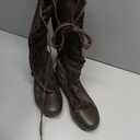 Men's Renaissance Boots Medieval Cosplay Boots Halloween Vintage Stage Pirate Viking Tied Shoes (7.5, Coffee)