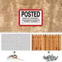 Tandefio No Trespassing Signs Private Property-Rust-Free Aluminum Signs-UV Printed, Reflective, Weatherproof for Outdoor,Indoor-Keep Hunters, Trespassers(10x7 Inches,Horizontal,Red,White)