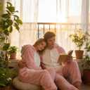 Adult Onesie Animal Pajamays Sleepwear Christmas Costumes Unisex One Piece Cosplay Suit for Women and Men (Pink, XL)