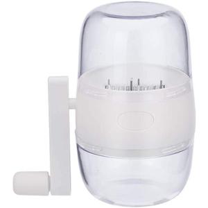 Nut Chopper, Portable Manual Nut Grinder with Hand Crank For All Nuts, Hand Held Food Shredder Cutter Mincer Blender Meat Grinder Kitchen Tool for Making Toppings(White)