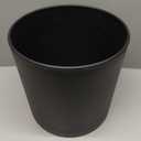 WSMKSZ 14 Inch Heavy-Duty Cylinder Deep Planter for Indoor Outdoor Plants, Tall Large Plastic Plant Pot with Drainage Holes and Saucer, Decorative Flower Pot for Patio Garden, Black