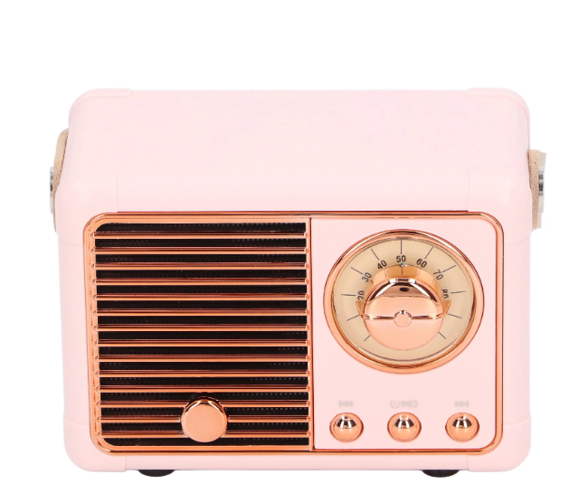 Portable Speaker, Unique Long Playback Time Speaker Retro for Outdoor