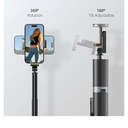 TODI 63" Cell Phone Selfie Stick Tripod, Portable Tripod for iPhone with Wireless Remote, Extendable Smartphone Stand, All-in-1, Compatible with iPhone/Android