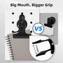 2Pcs Magnetic Clips Heavy Duty with 1.5'' Mouth Opening Strong Magnet Clips with Anti-Scratch Pads for Tools, Calendars, Clip Magnets for Whiteboard, Notes, Home, Office & Teaching Alloy Steel