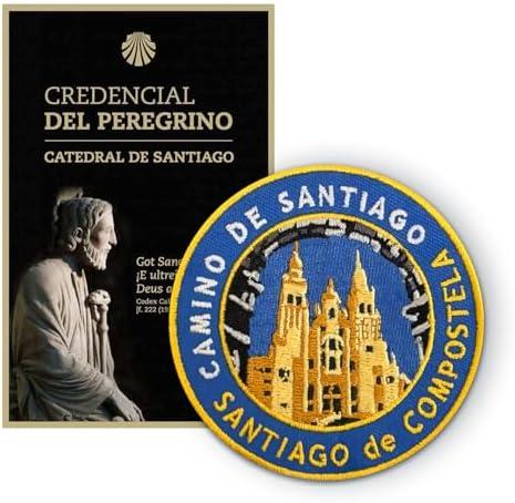 Official Camino Credential - Pilgrim Passport + Camino de Santiago Patch + Trail Map Card // Camino de Santiago Shell // Santiago de Compostela
