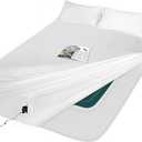 AEHISDHIE Air Mattress Sheets - 2 Pieces Set - Suitable for Inflatable mattresses 18 inches deep - can be inflated Without disassembly, Convenient, Sturdy, Easy to use air Bed Sheet (White, Twin)