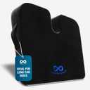 Everlasting Comfort Car Seat Cushion for Driving - Wedge Car Cushion for Office, Travel, Gaming Chair - Memory Foam Booster Seat - Non-Slip, Washable Cover (Black)