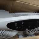 Bionaire Window Fan with Reversible Airflow Blades 3-Speed Settings, Programmable Thermostat, LED Display, Remote Control, Fits 2436" Windows, No Assembly Required