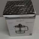 Elite Gourmet ETS623 BPA-Free 40-Watt Electric Citrus Juicer, Compact, Large Volume, Pulp Control, Oranges, Lemons, Limes, Grapefruits with Easy Pour Spout, 24oz, Black/Stainless Steel