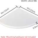 2 Pcs White Marble Corner Shower Shelf for Bathroom, 9'' x 9'' x 0.8'' Marble Corner Shelves for Bathroom Wall Mounted Both Side Polished