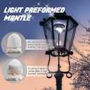 4 Pack Gas Mantles for Outdoor Gas Lamps Preformed Gaslight Mantles for Lamp Post, White