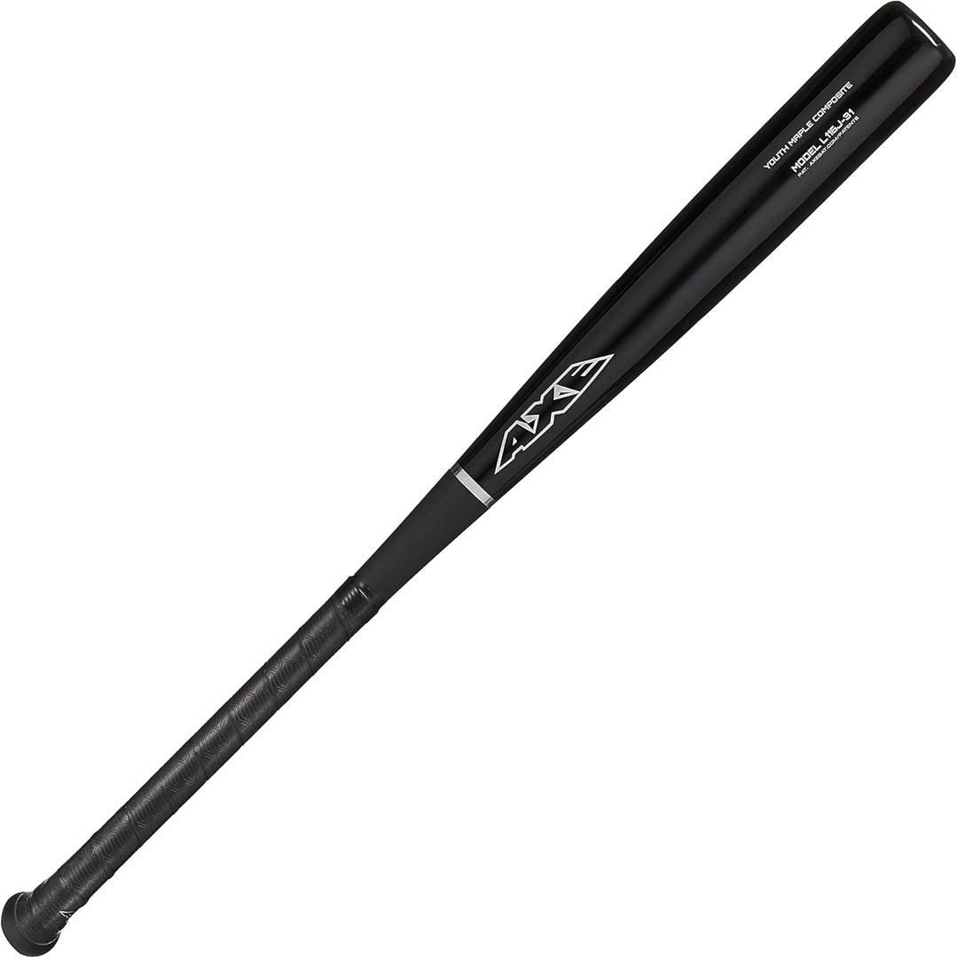 Axe Bat Youth Maple Composite Wood Bat 29" Black with Grip Tape, Cupped End